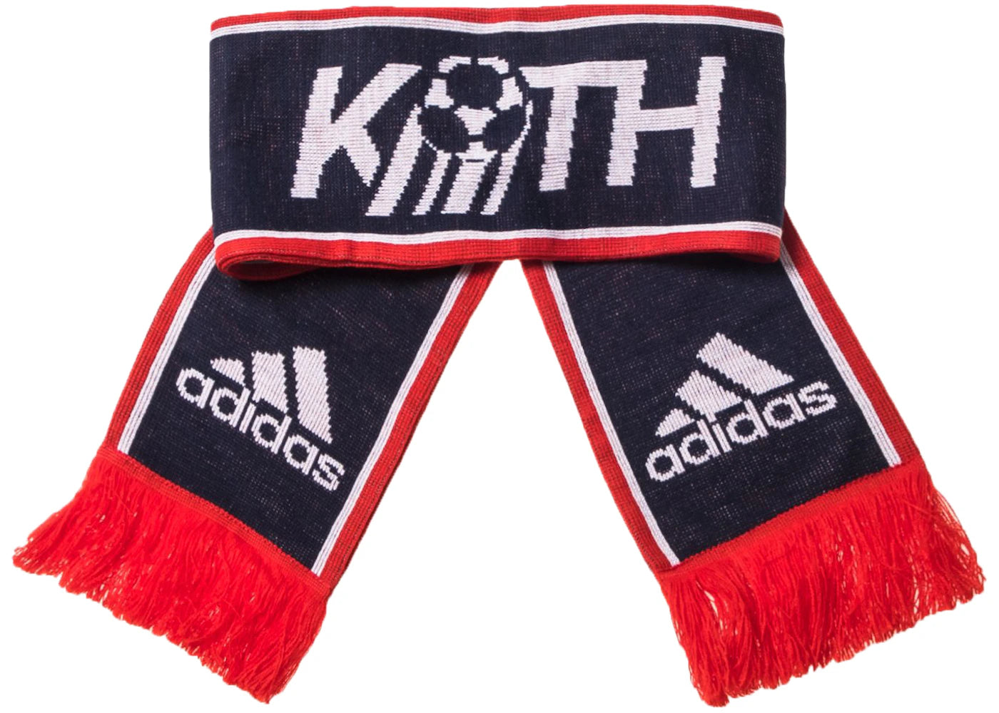 Kith x adidas Soccer Fan Scarf Red/White/Navy