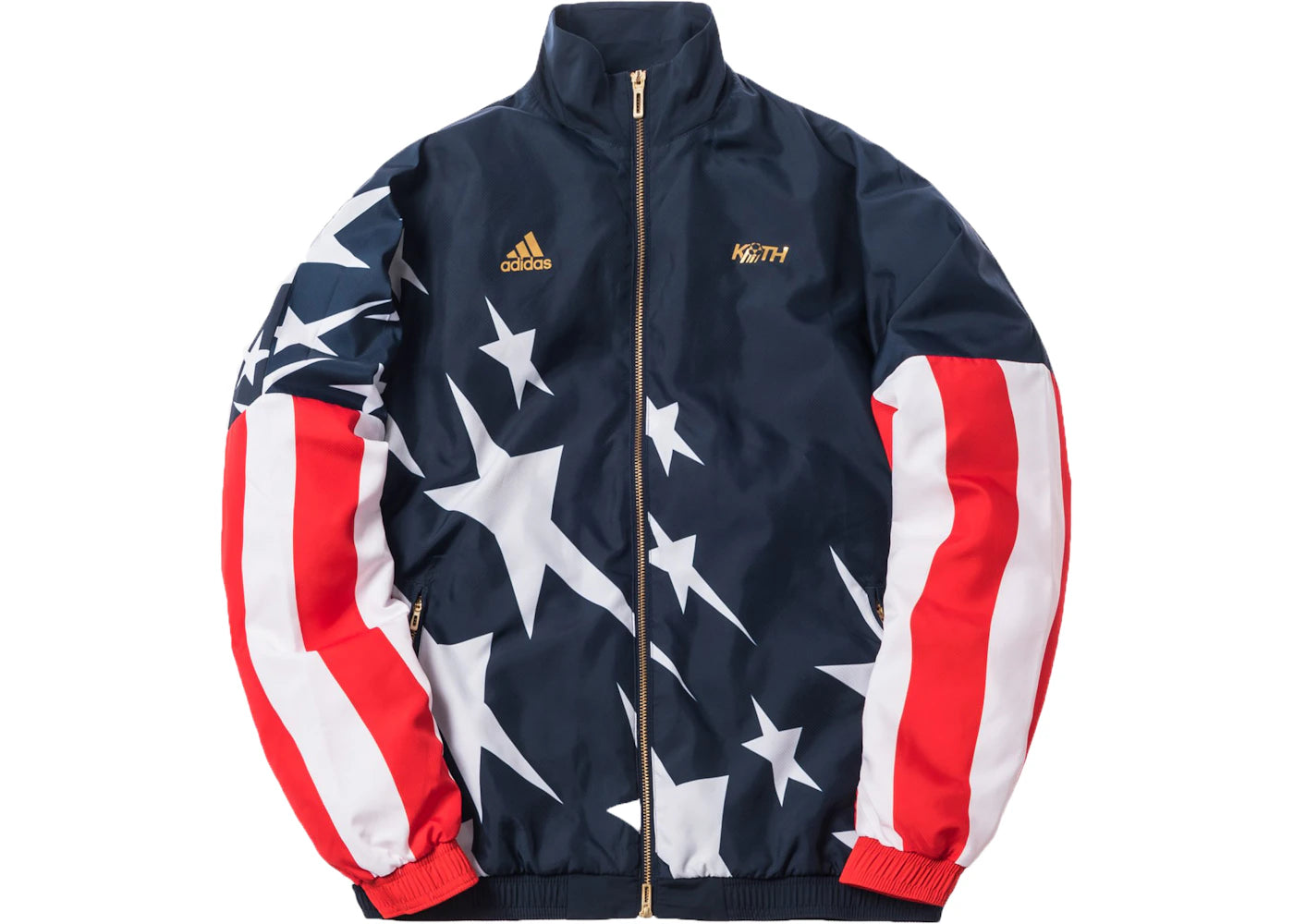 Kith x adidas Soccer USA Windbreaker Navy/Red