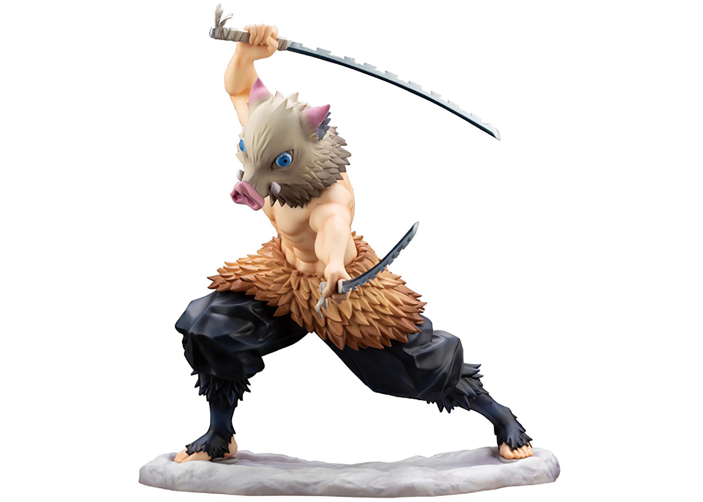 Kotobukiya ARTFX J Demon Slayer Inosuke Hashibira With Bonus Face Part Figure Tan
