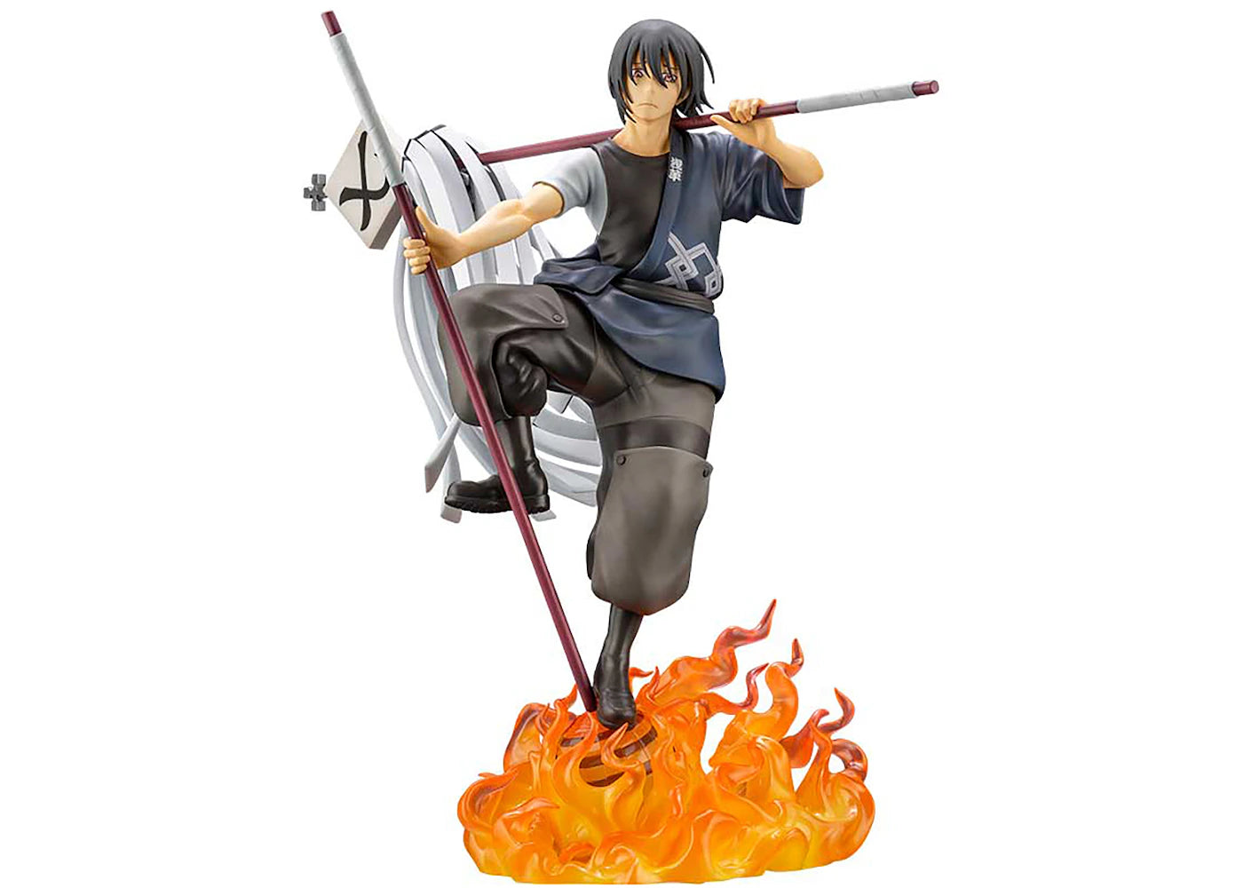 Kotobukiya ARTFX J Fire Force Shinmon Benimaru With Bonus Face Part Figure Gray