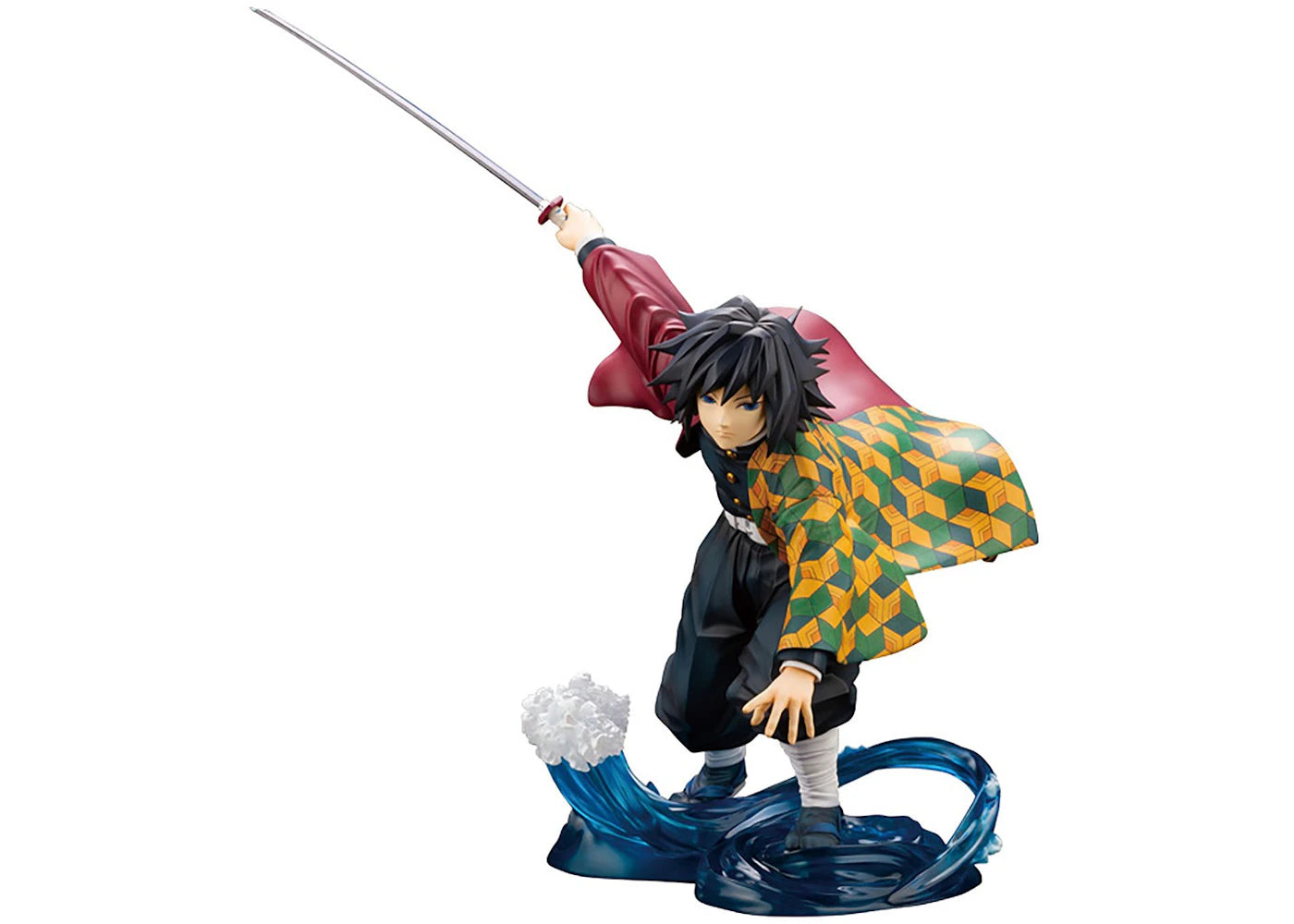 Kotobukiya Artfx J Demon Slayer Giyu Tomioka Statue With Bonus Face Part Figure Red