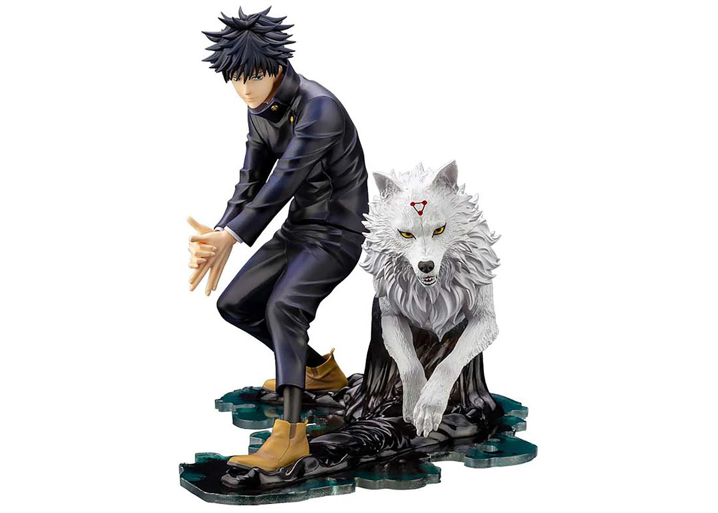 Kotobukiya Artfx J Jujutsu Kaisen Megumi Fushiguro Statue With Bonus Face Part Figure Navy