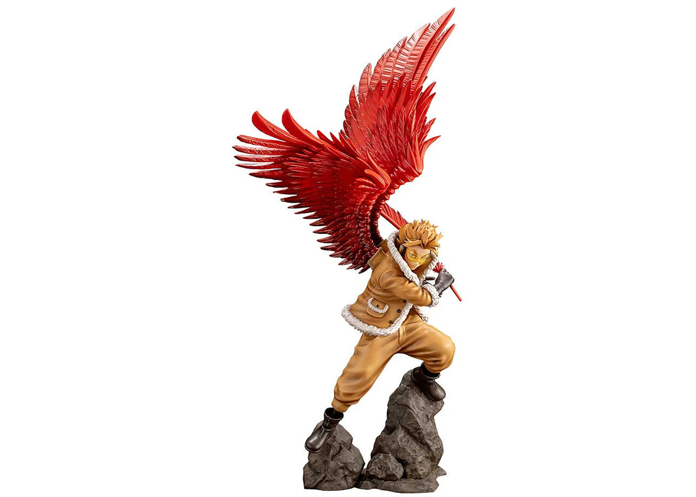 Kotobukiya Artfx J My Hero Academia Hawks Statue With Bonus Face Part Figure Tan