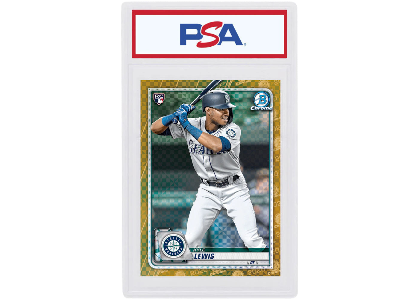 Kyle Lewis 2020 Bowman Chrome X Rookie Gold X-Fractor /3 #90 (PSA or BGS Graded)
