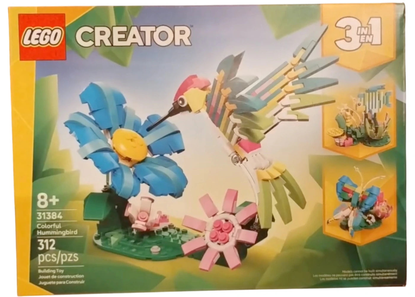 LEGO Creator 3-in-1 Wild Animals: Colorful Hummingbird Set 31384
