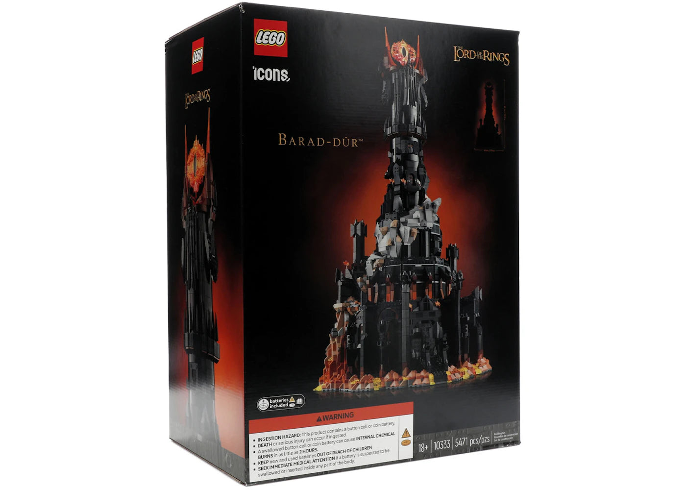 LEGO Icons The Lord of the Rings Barad-dur Set 10333