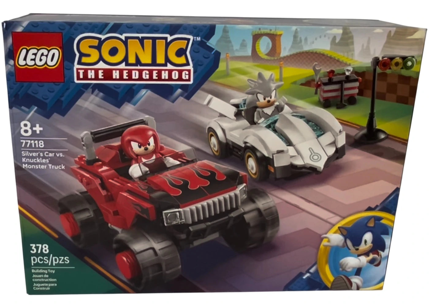 LEGO Sonic the Hedgehog Silver's Car vs. Knuckles' Monster Truck Set 77118