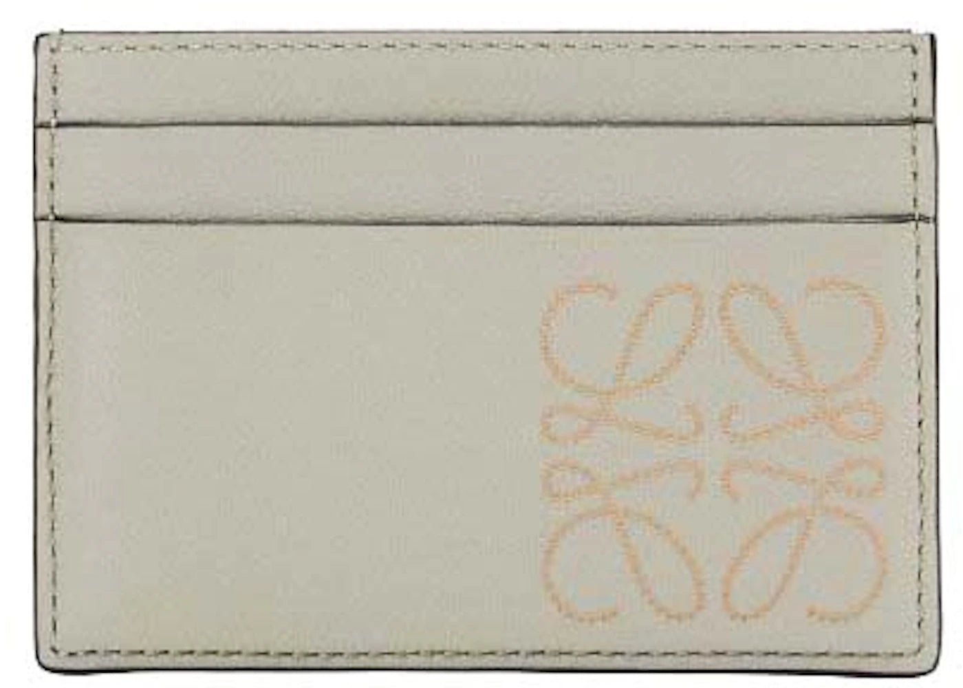 LOEWE Anagram (4 Card Slot) Leather Card Case Light Green/Dark Gold