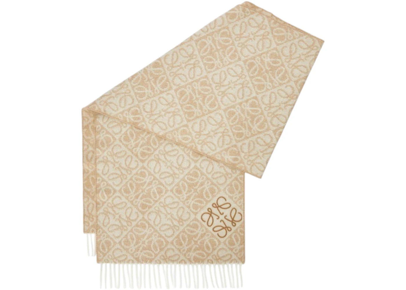 LOEWE Anagram Scarf Beige