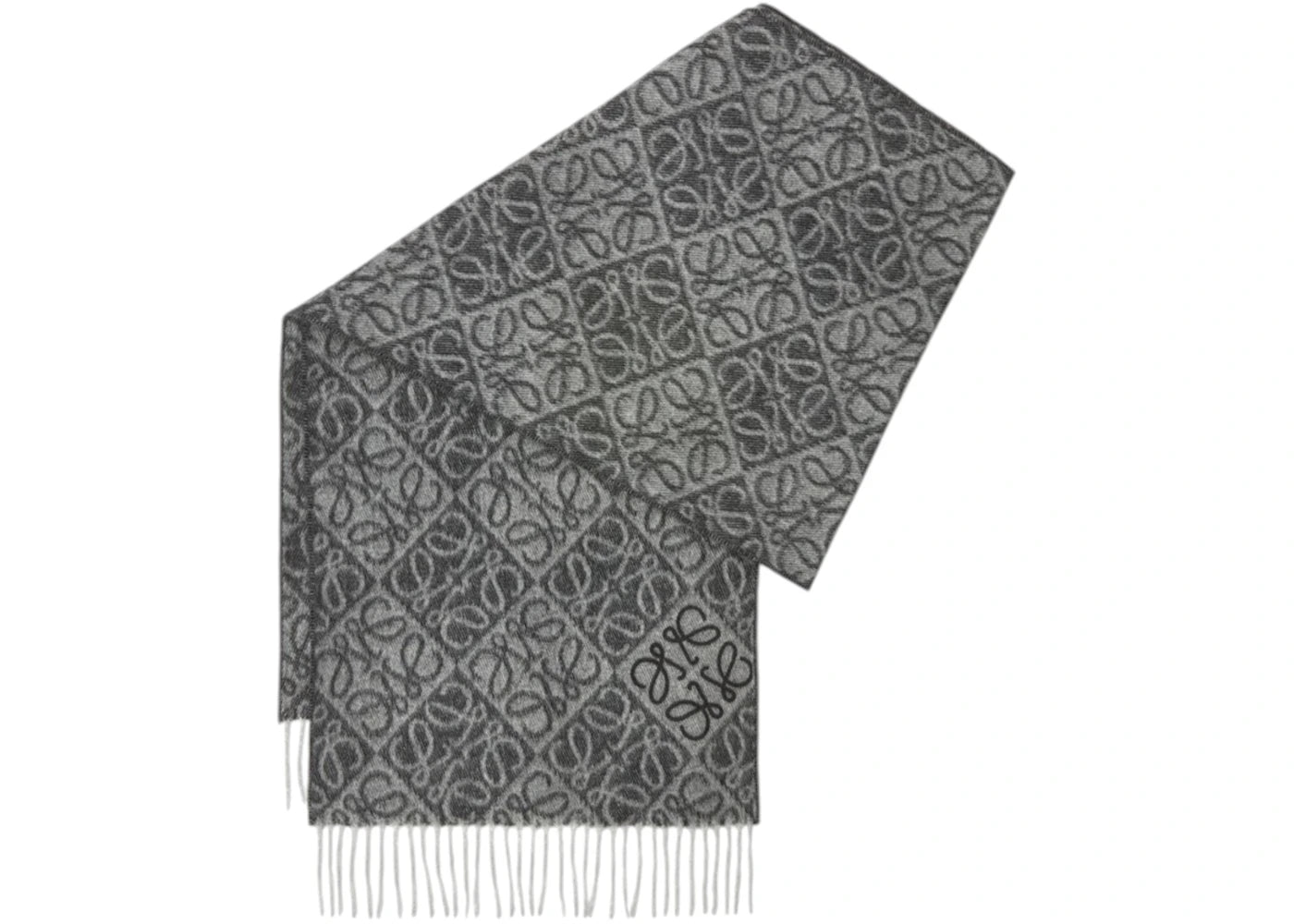 LOEWE Anagram Scarf Dark Grey