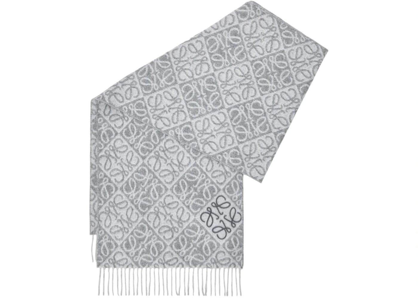 LOEWE Anagram Scarf Grey