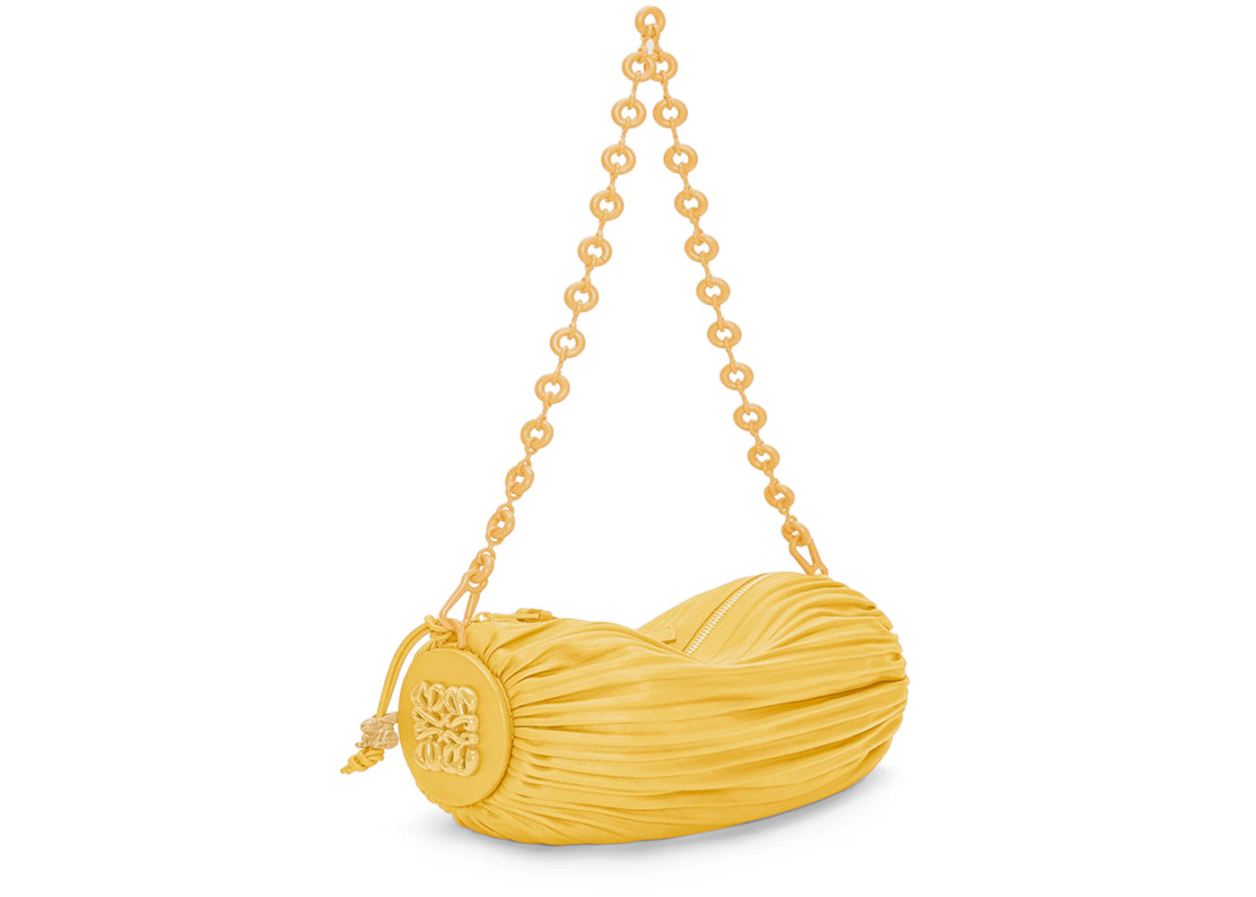 LOEWE Bracelet Pouch In Pleated Nappa Pale Yellow Glaze