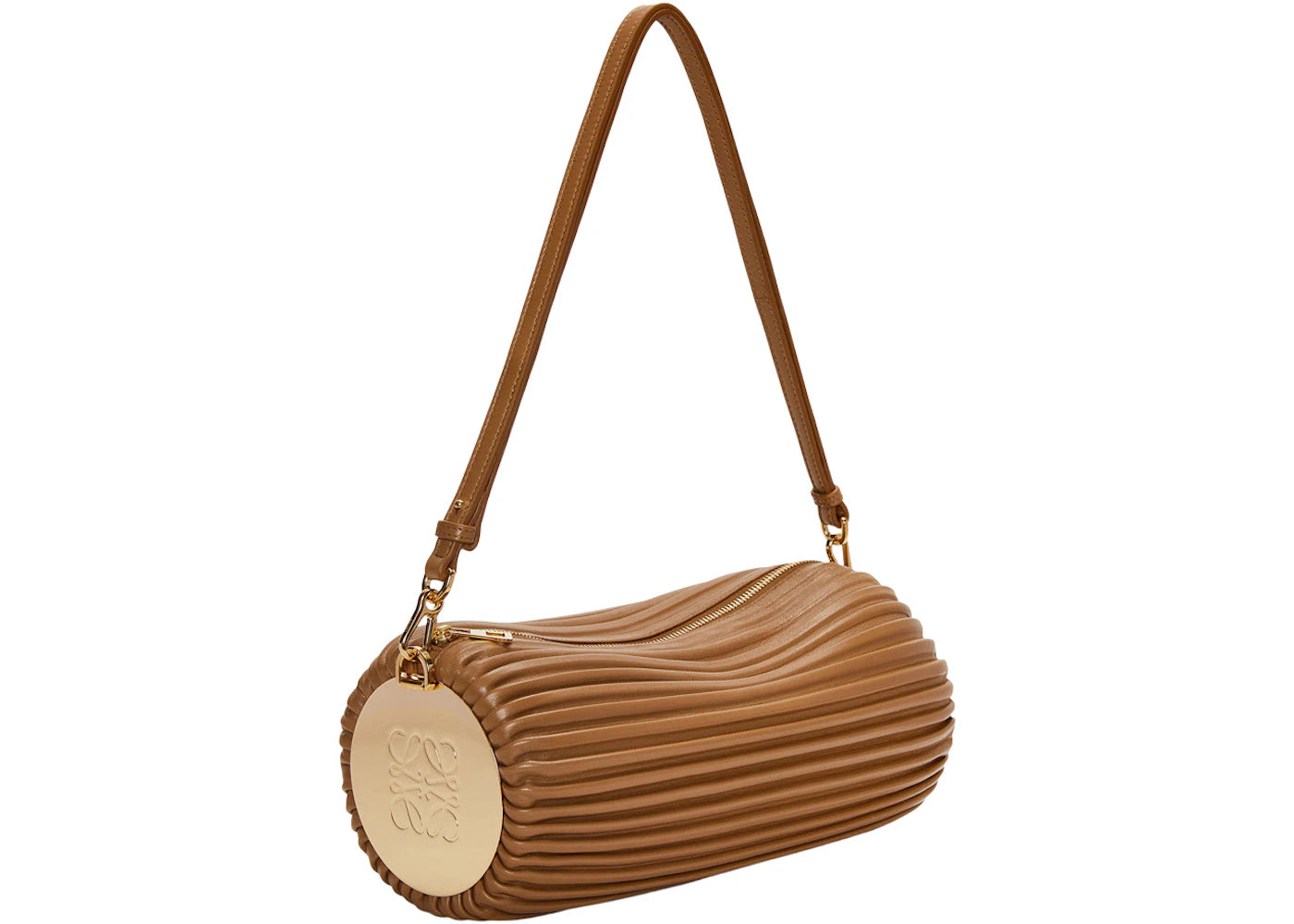 LOEWE Bracelet Pouch in Pleated Nappa Oak