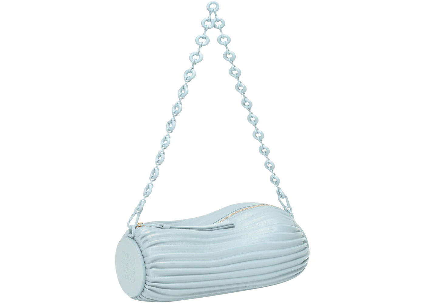 LOEWE Bracelet Pouch in Pleated Pappa Pleated Nappa Aquamarine