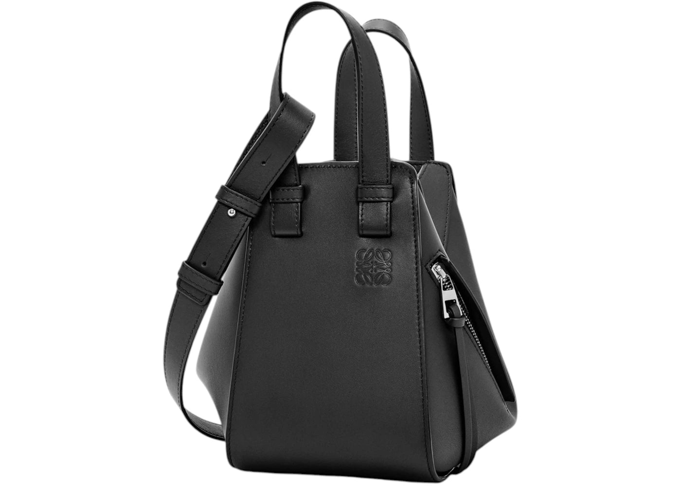 LOEWE Compact Hammock Bag In Classic Calfskin Black
