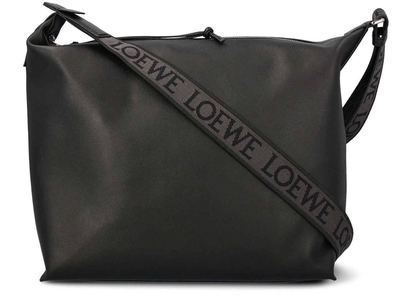 LOEWE Cubi Crossbody Bag In Supple Smooth Calfskin and Jacquard Black