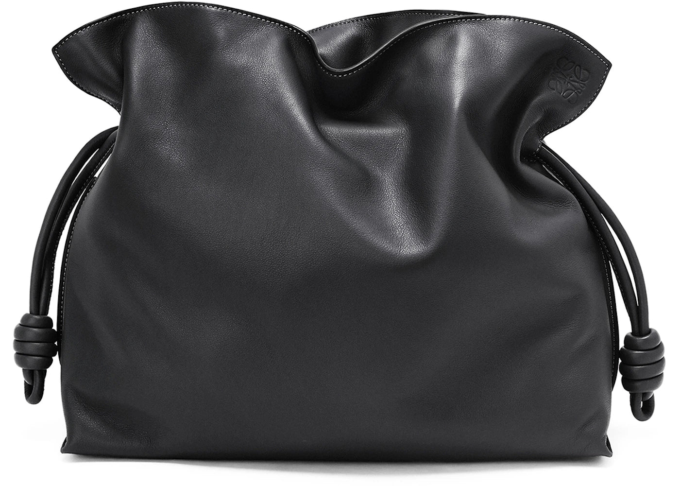 LOEWE Flamenco Clutch In Nappa Calfskin Large Black
