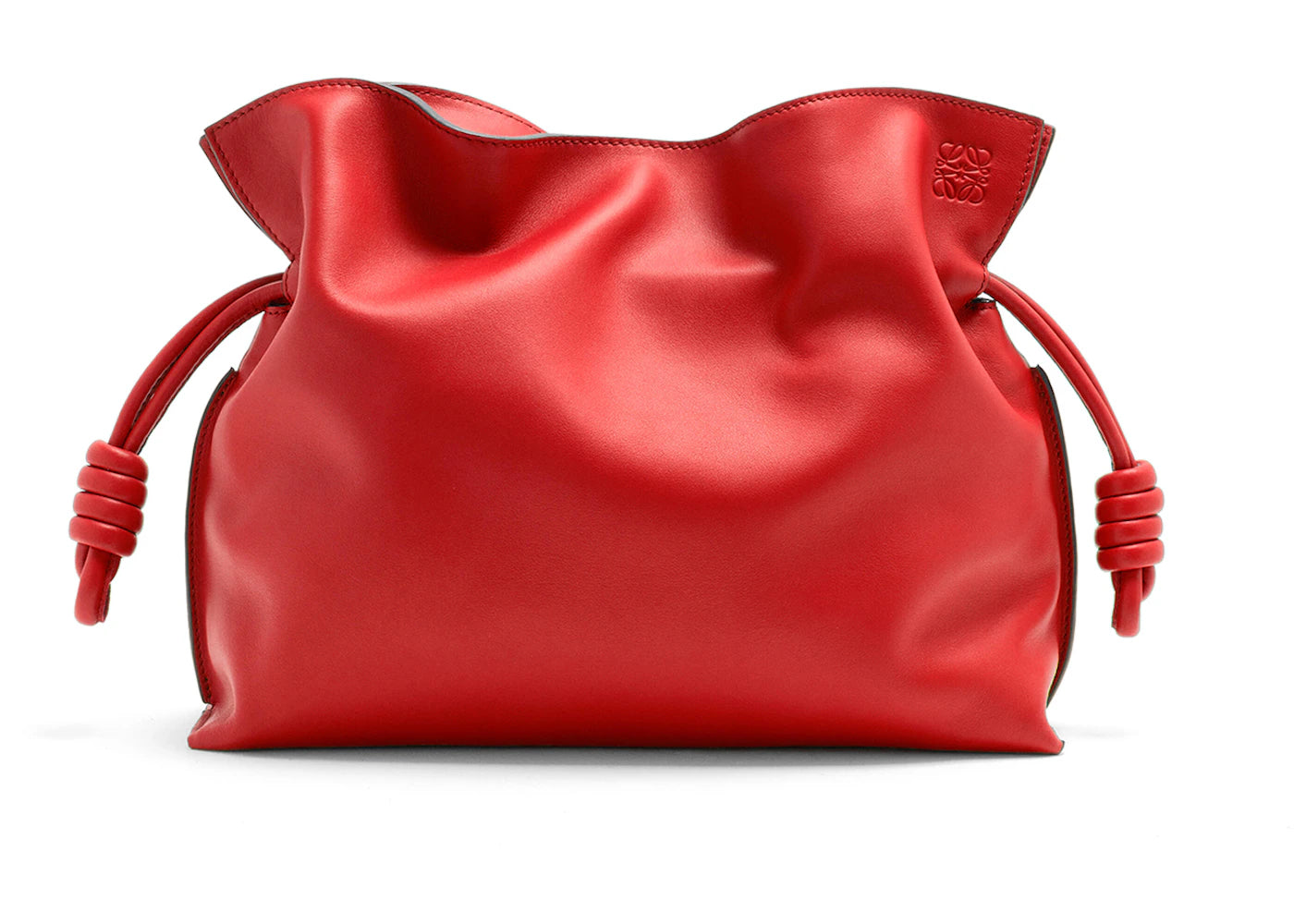 LOEWE Flamenco Clutch In Nappa Calfskin Red