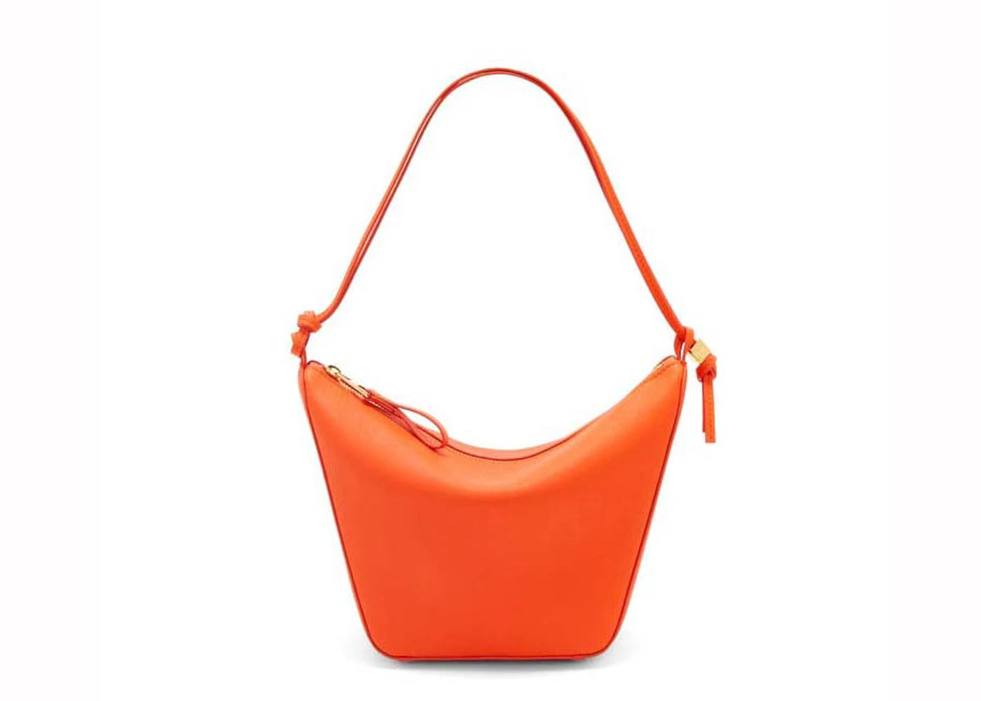 LOEWE Mini Hammock Hobo Bag in Classic Calfskin Vivid Orange