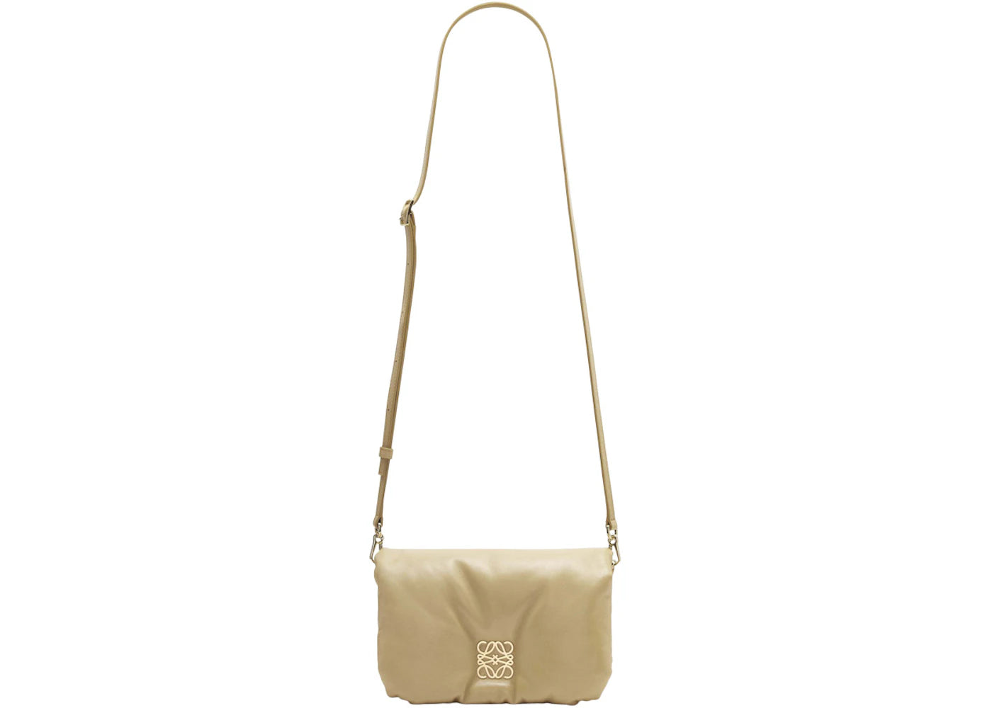 LOEWE Mini Puffer Goya Bag in Shiny Nappa Lambskin Clay Green