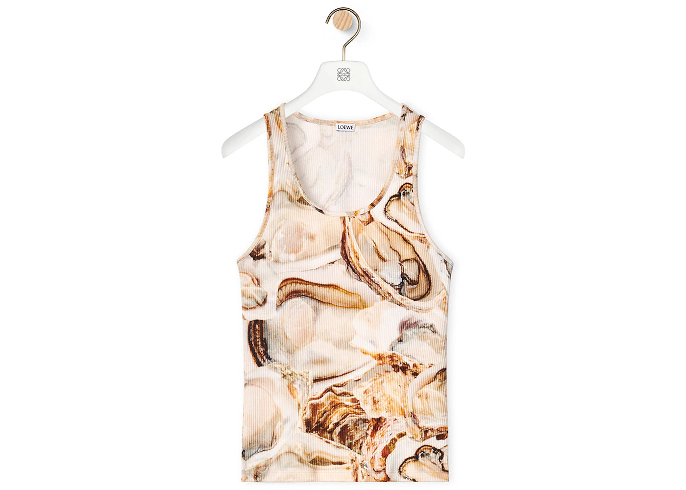 LOEWE Oyster Ribbed Slim Fit Tank Top Light Beige/Multicolor – Side Kicks