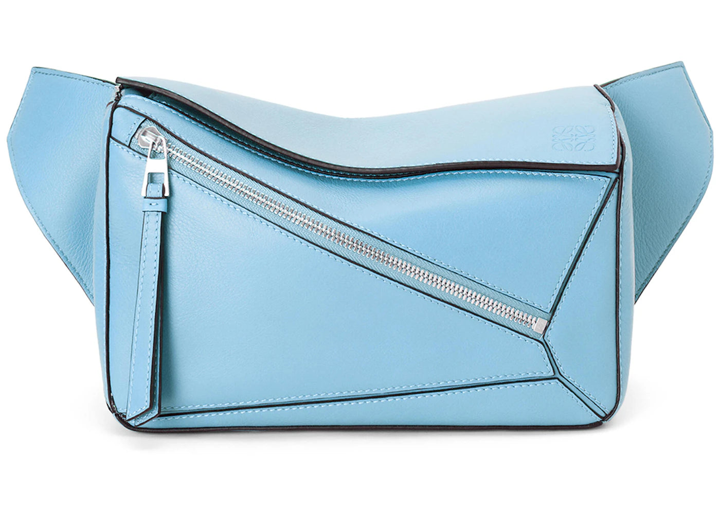 LOEWE Puzzle Bumbag In Classic Calfskin Small Olympic Blue