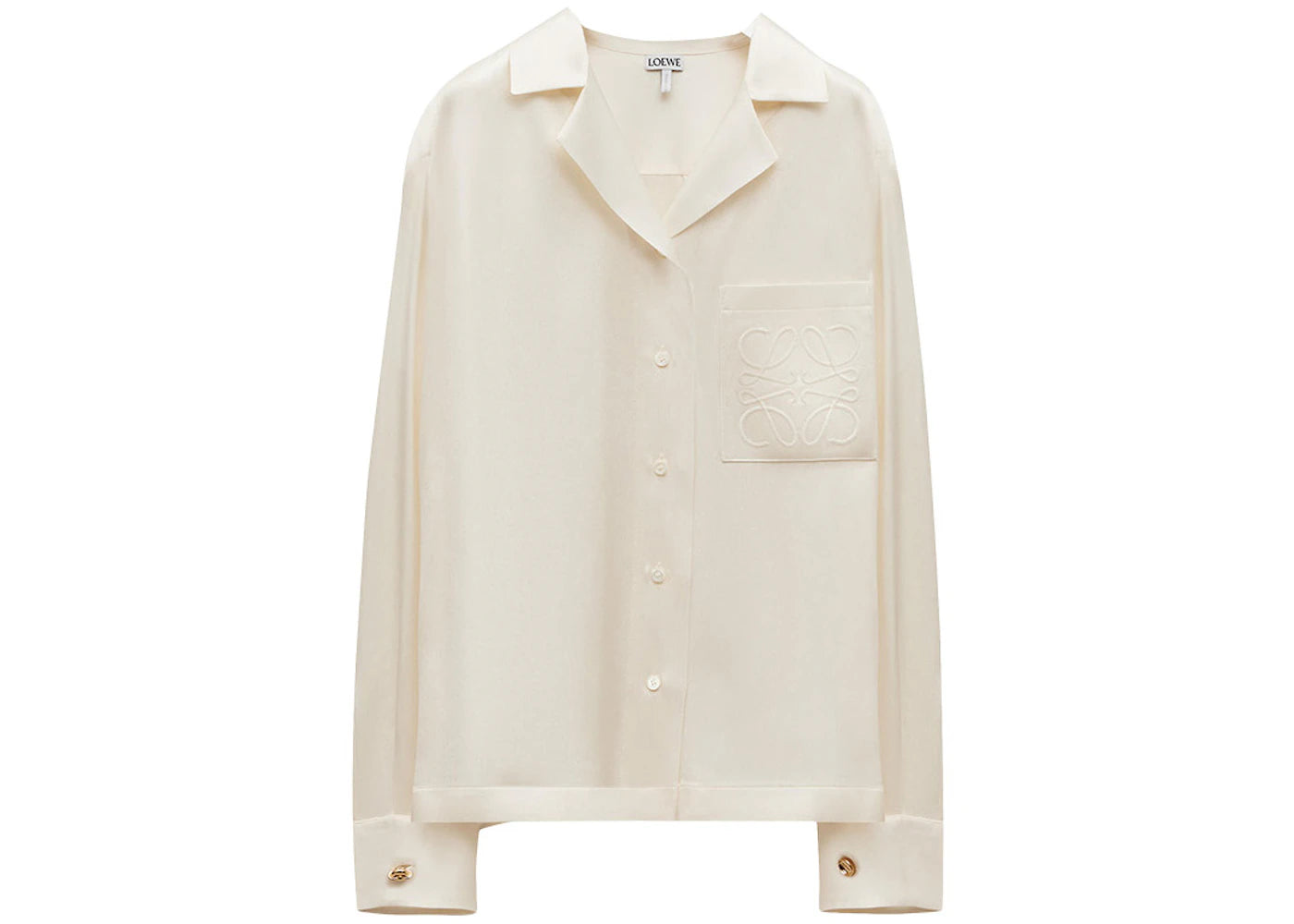 LOEWE Pyjama Blouse in Silk Ivory
