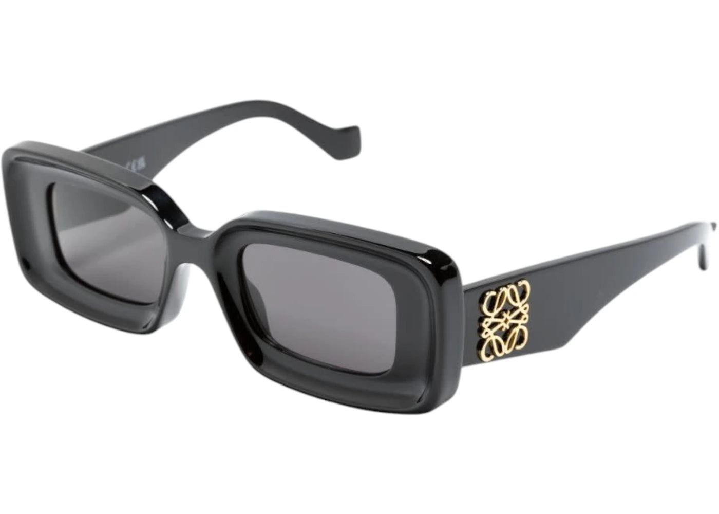 LOEWE Rectangular Sunglasses Shiny Black/Smoke (LW40101I 01A)