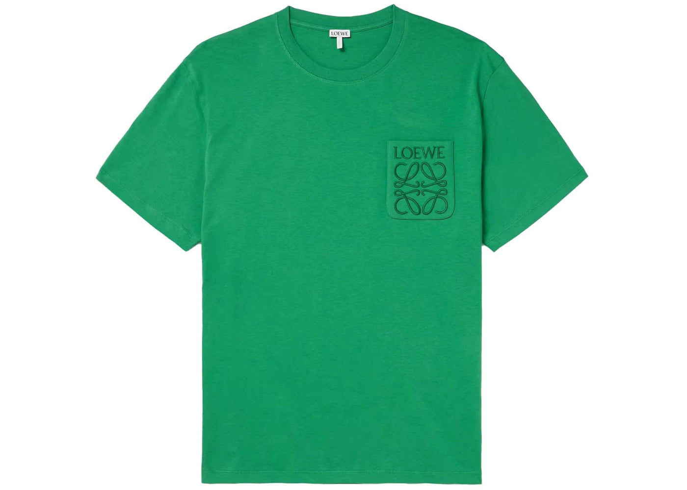 LOEWE Relaxed Fit Tonal Pocket Logo T-shirt Tennis Green