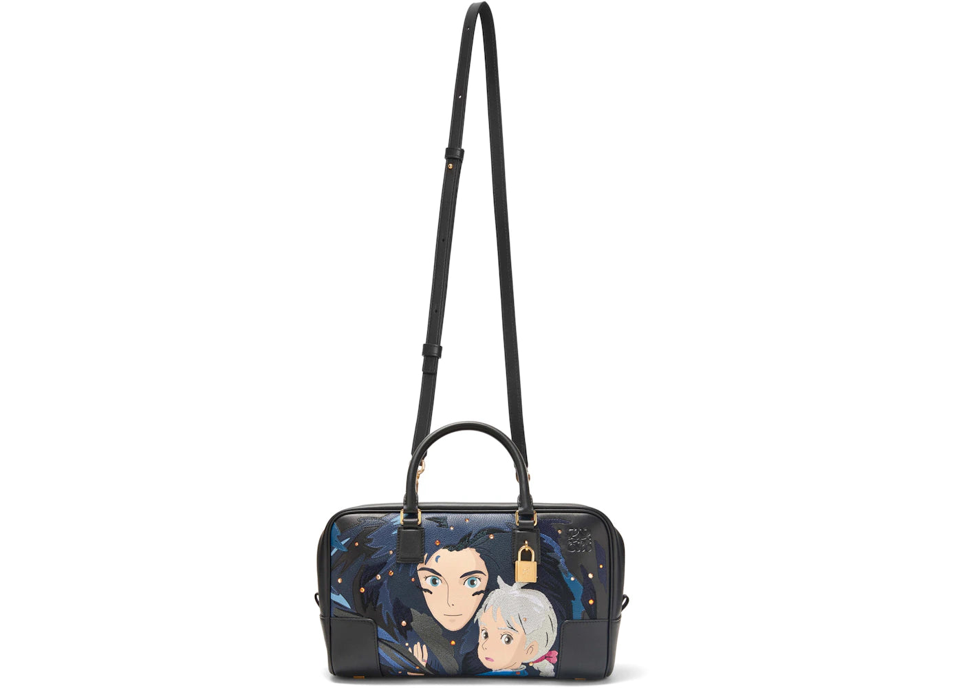 LOEWE x Howls Howl Amazona 28 Bag In Nappa Calfskin Black