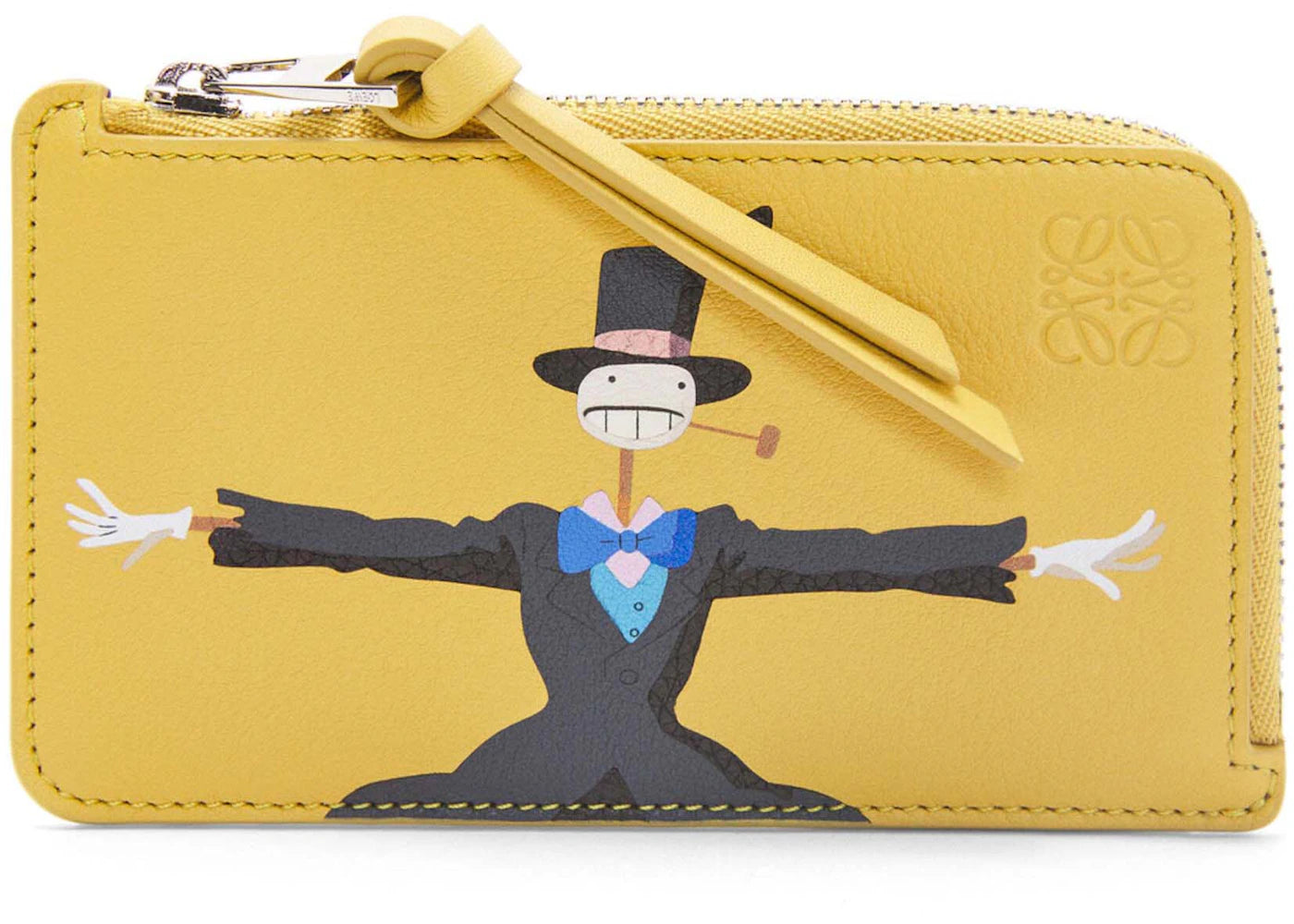 LOEWE x Howls Turnip Head Coin Cardholder In Classic Calfskin Dark Yellow