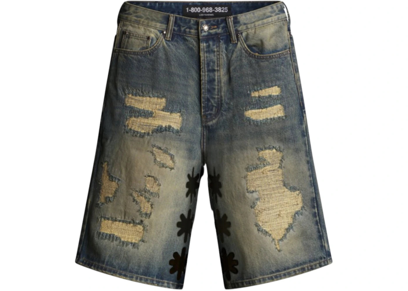 LOSTSHDWS Dstry Denim Shorts Black
