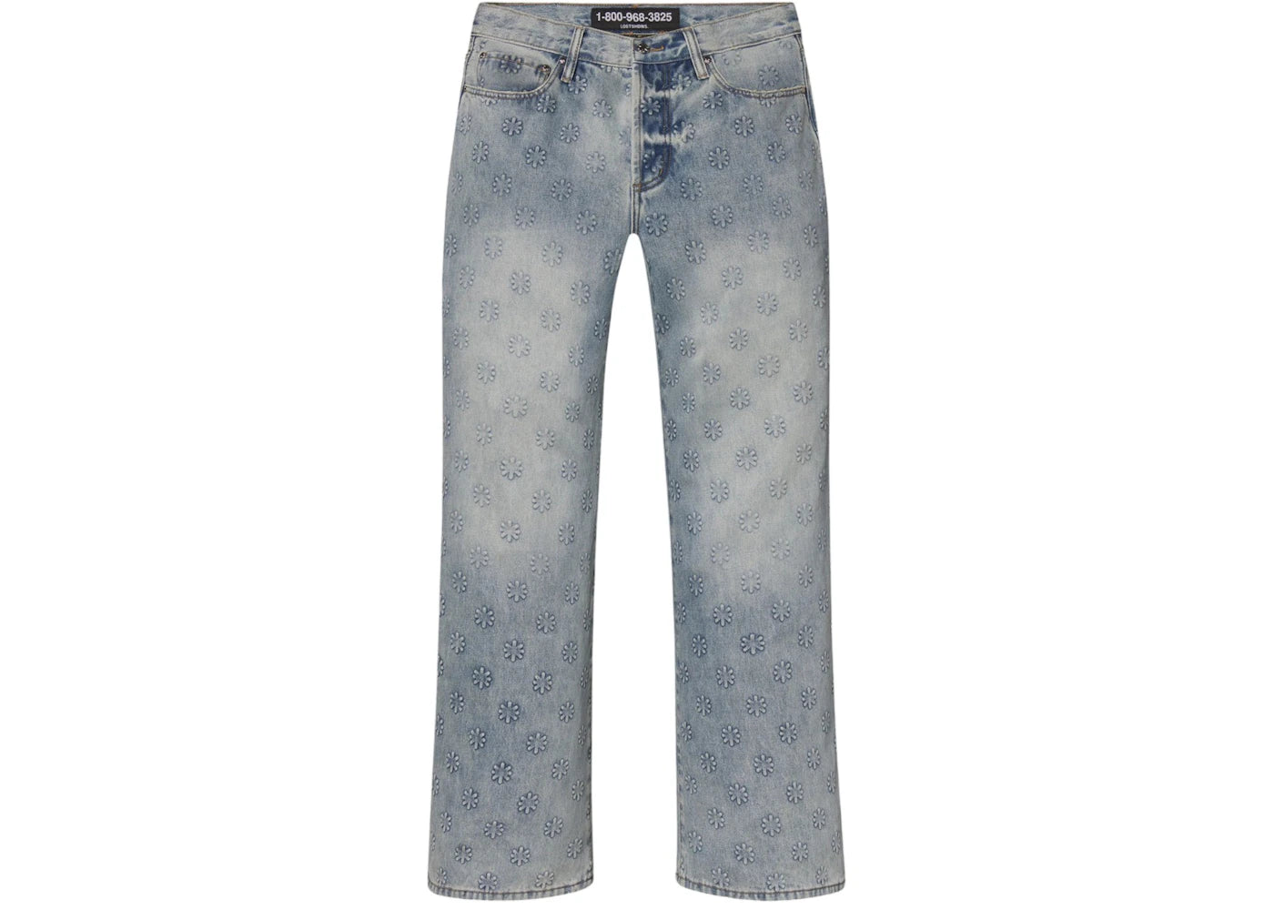 LOSTSHDWS x ComplexCon Embossed Logo Denim Pant Blue