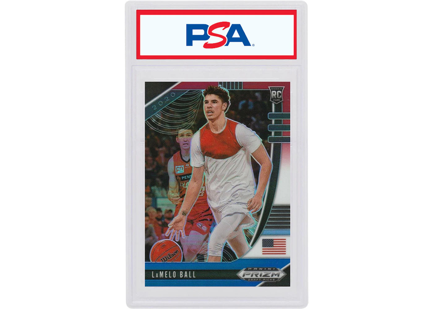 LaMelo Ball 2020-21 Panini Prizm Draft Picks Basketball Rookie Red/White/Blue #43 (PSA or BGS Graded)