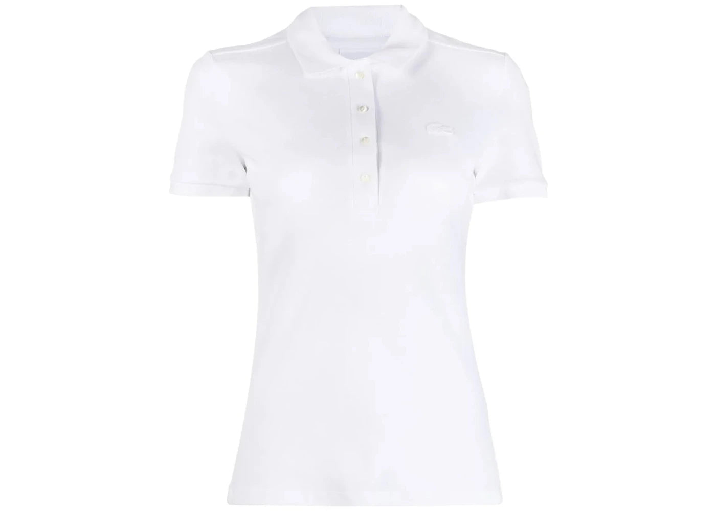 Lacoste L.12.D Slim Fit Stretch Mini Pique Polo Shirt White