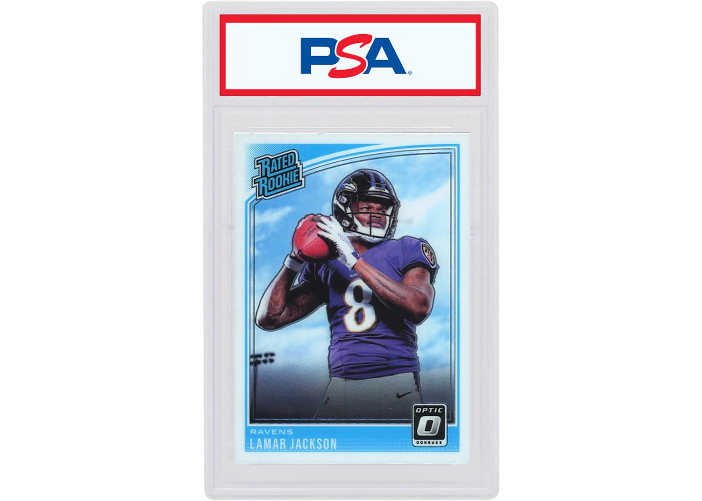 Lamar Jackson 2018 Panini Donruss Optic Rookie #167 (PSA or BGS Graded)