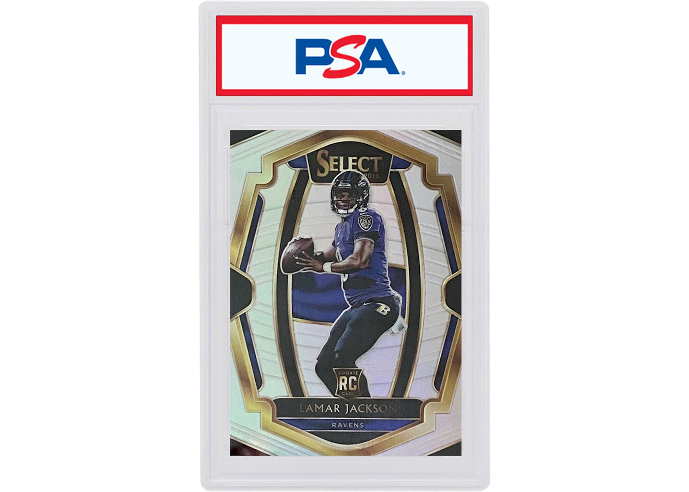 Lamar Jackson 2018 Panini Select Premier Level Rookie Silver #149 (PSA or BGS Graded)