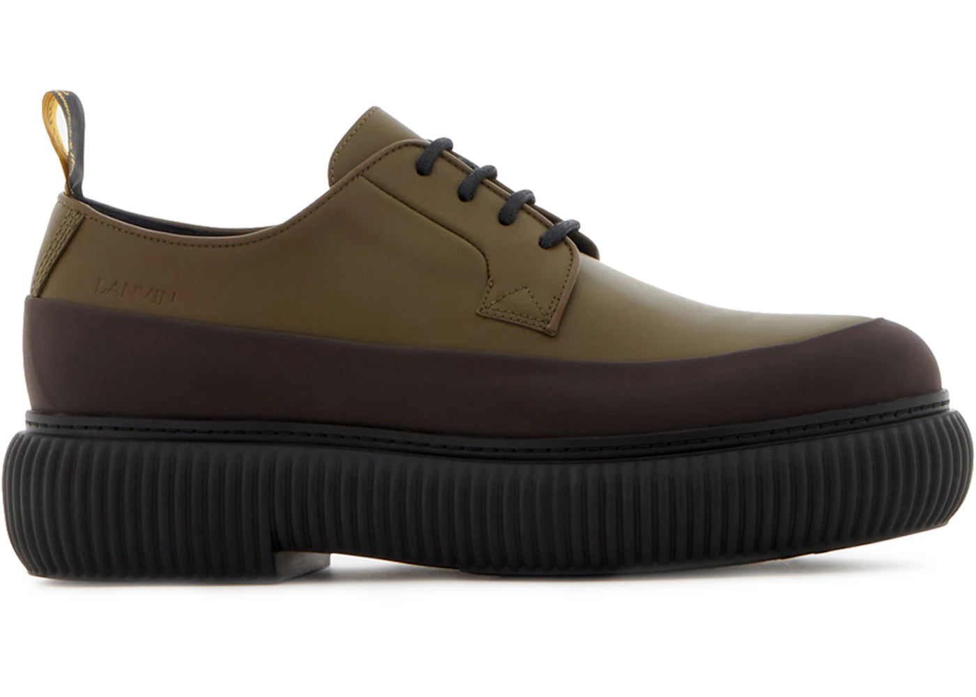 Lanvin Arpege Derbies Khaki Brown Black