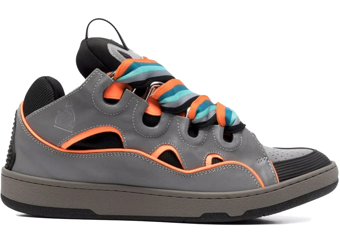 Lanvin Curb Sneaker Grey Orange