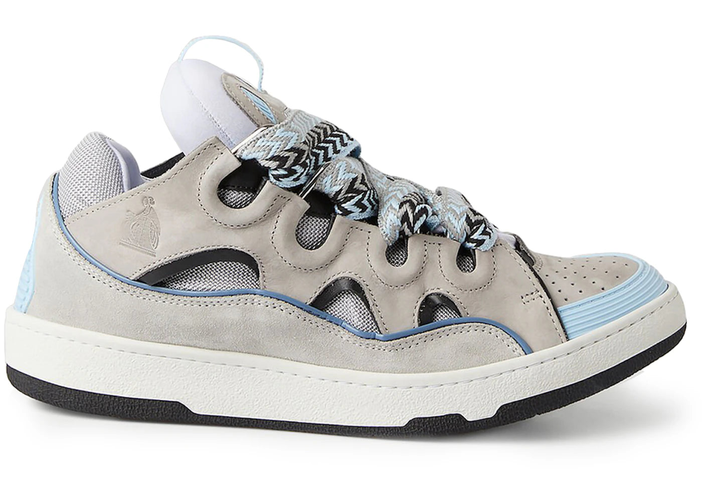 Lanvin Leather Curb Grey Light Blue