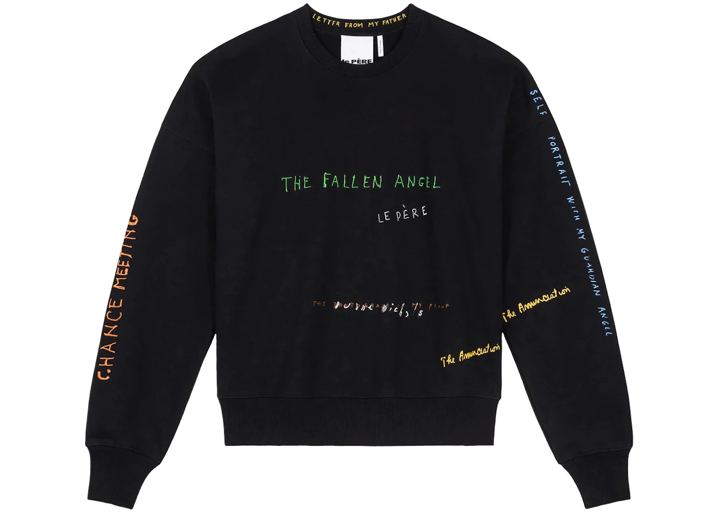 le PÈRE Michals Fallen Angel Sweatshirt Carbon Black
