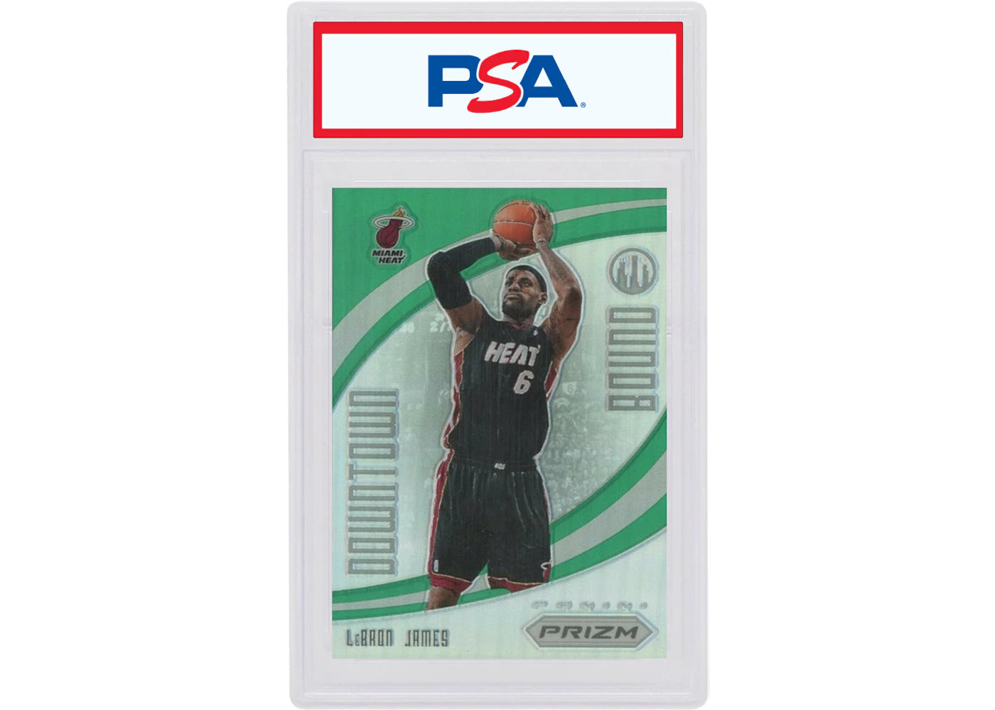 LeBron James 2012 Panini Prizm Downtown Bound Green #9 (PSA or BGS Graded)