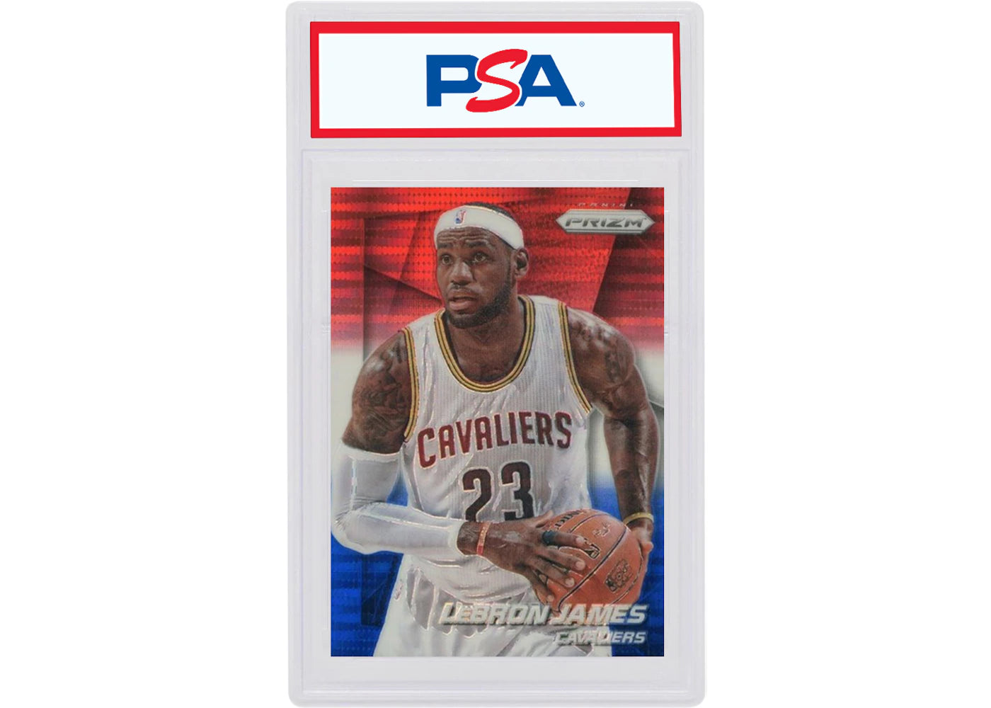LeBron James 2014 Panini Prizm Red/White/Blue Pulsar #48 (PSA or BGS Graded)