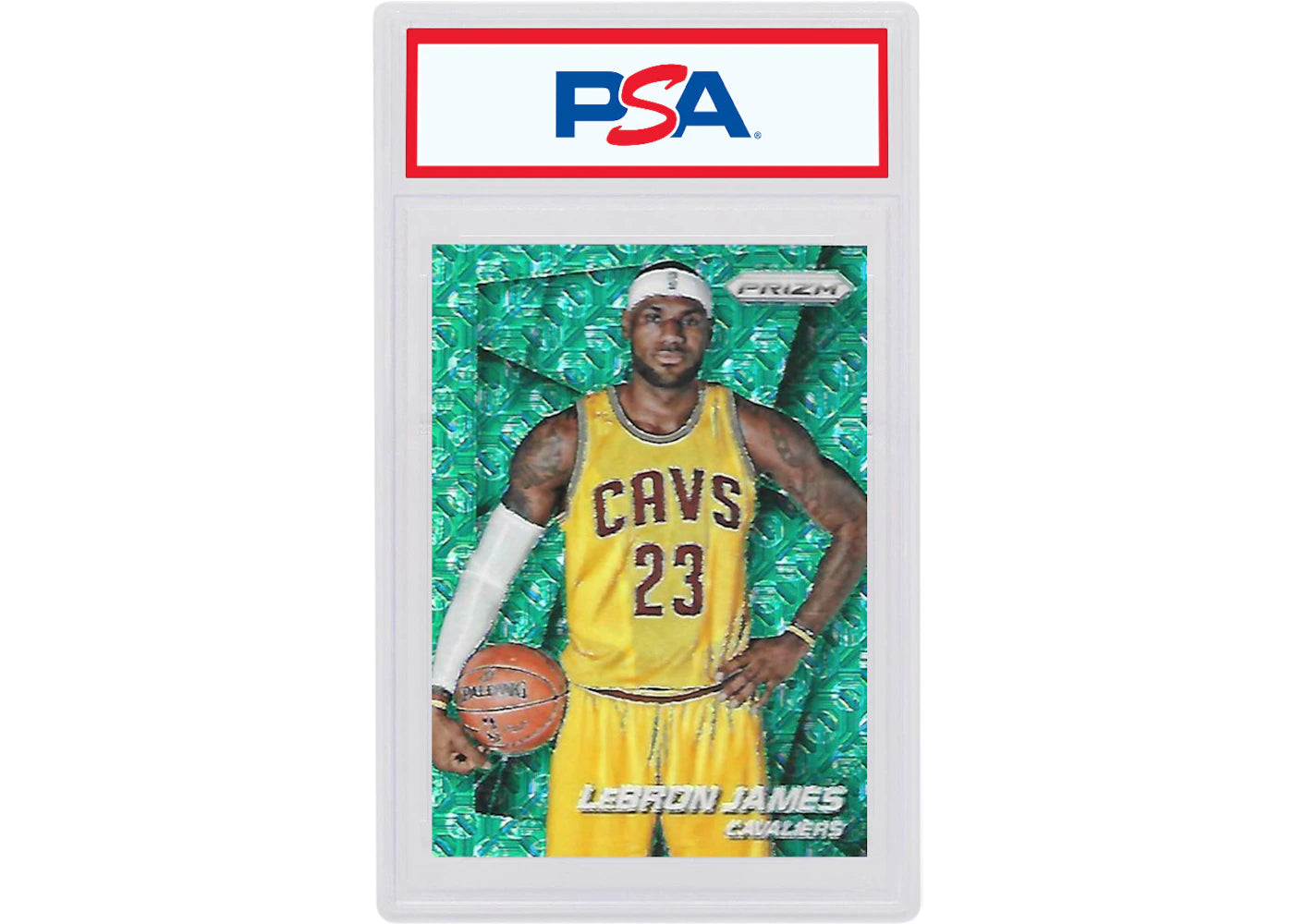 LeBron James 2014 Panini Prizm SP Variations Green Mojo #10 (PSA or BGS Graded)