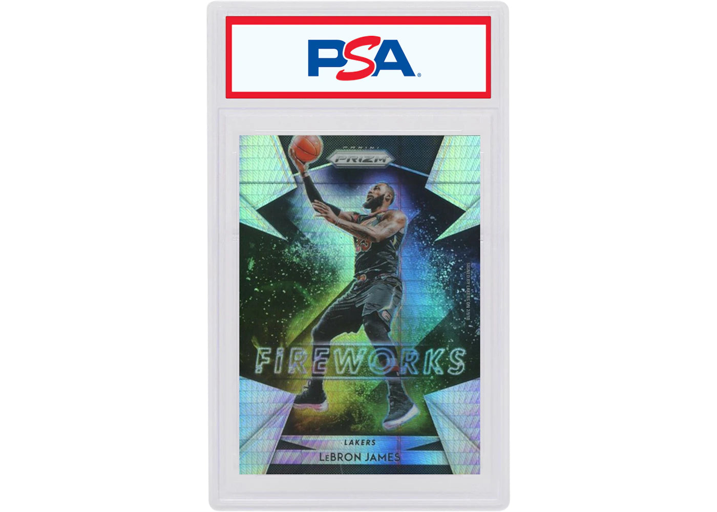 LeBron James 2018 Panini Prizm Fireworks Hyper #19 (PSA or BGS Graded)