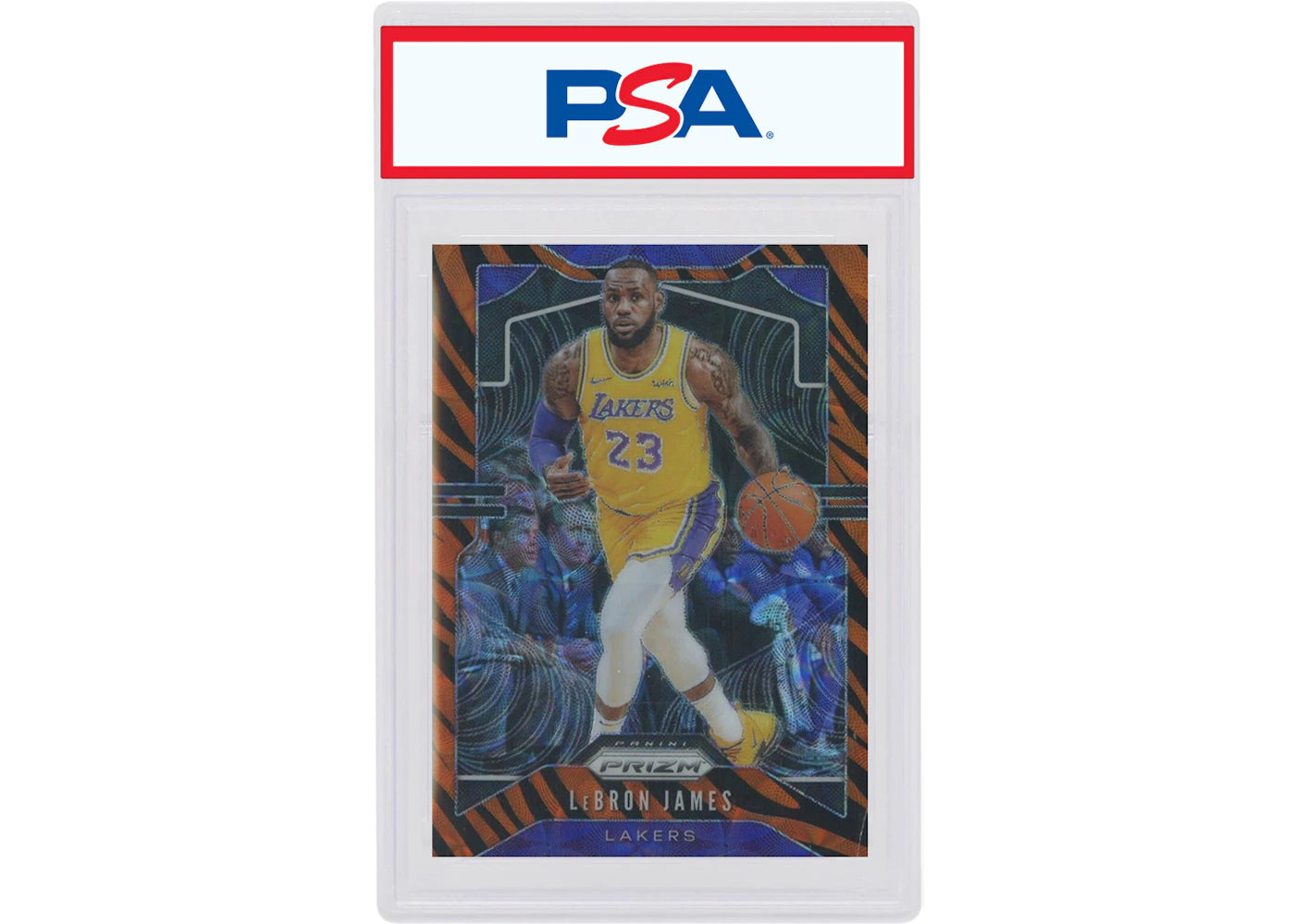LeBron James 2019 Panini Prizm Choice Tiger Stripe #129 (PSA or BGS Graded)