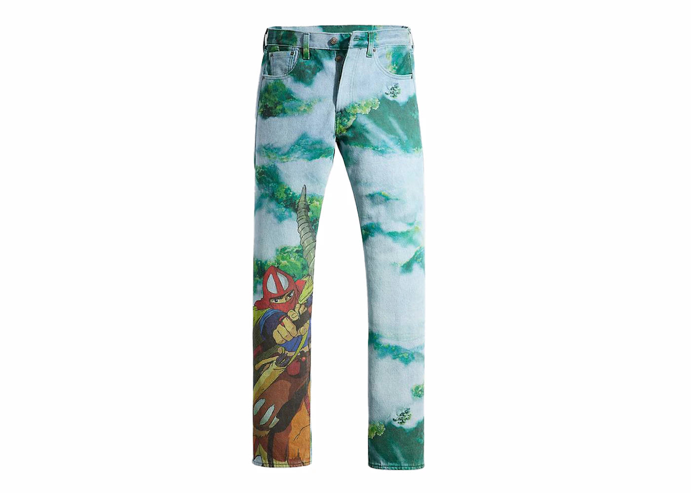 Levis x Princess Mononoke 501 '93 Straight Jeans Xghibli Cloud Blue/Multicolor