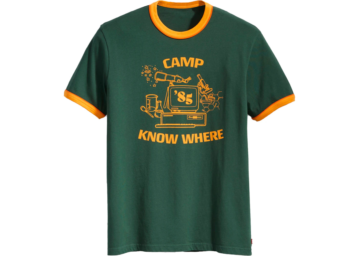 Levis x Stranger Things Camp Know Where Ringer Tee Dark Green