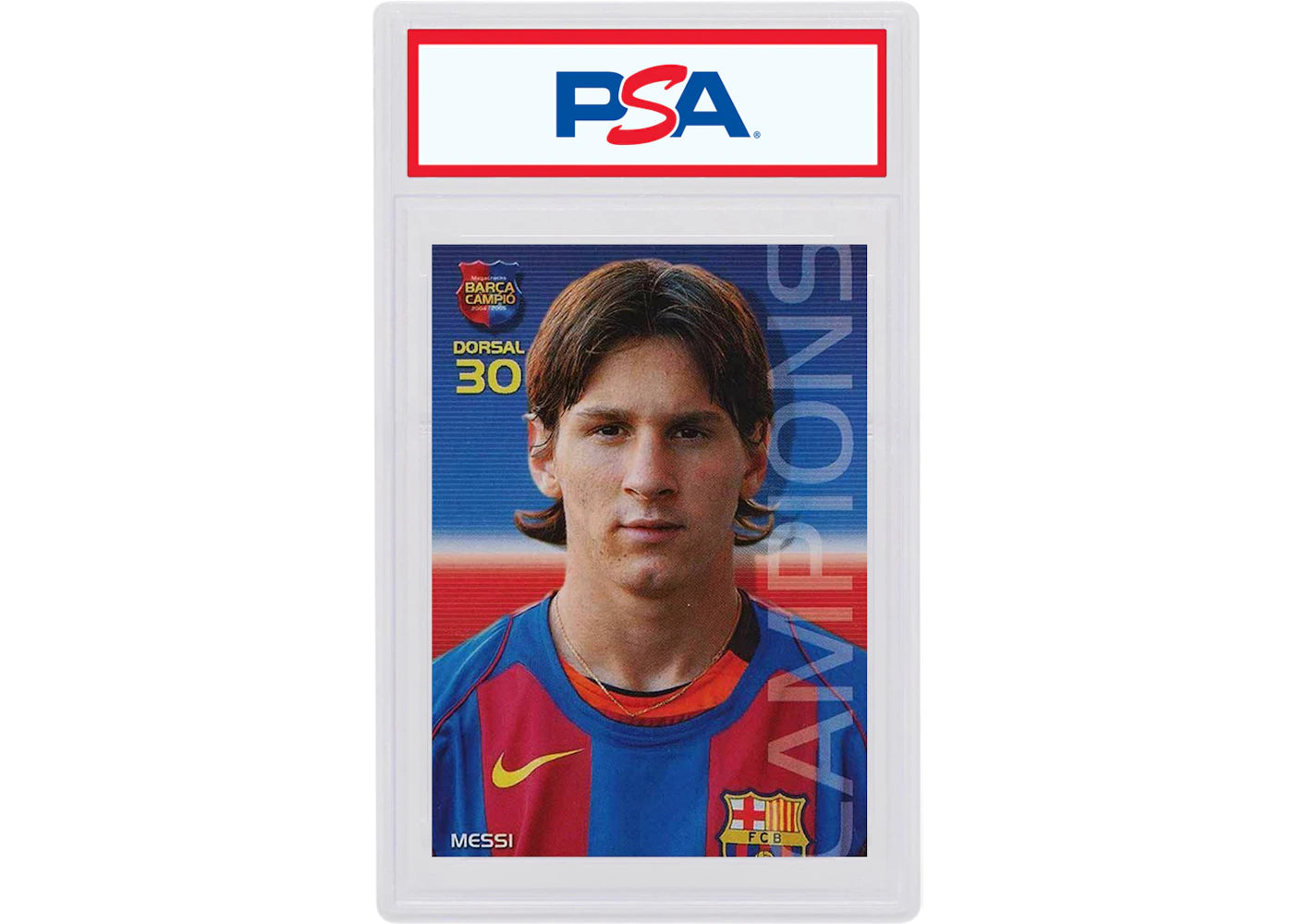 Lionel Messi 2004 Panini Sports Mega Cracks Barca- Accion #35 (PSA or BGS Graded)