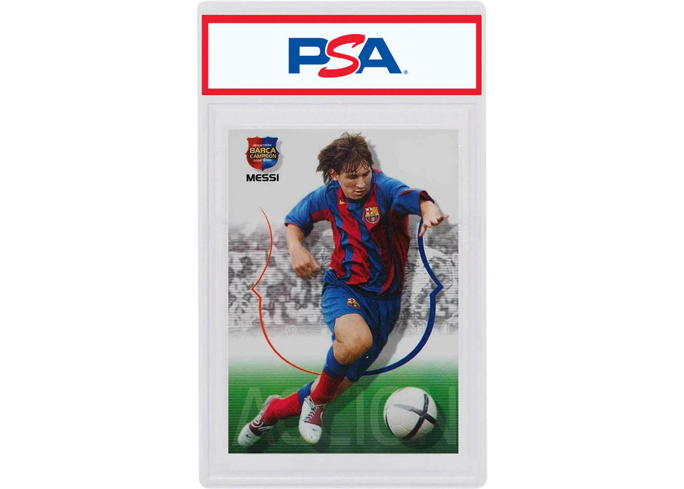 Lionel Messi 2004 Panini Sports Mega Cracks Barca- Accion #62 (PSA or BGS Graded)